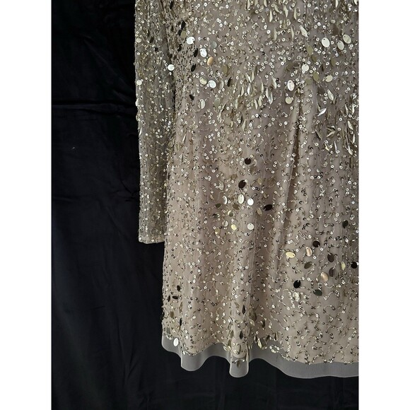Aiden Mattox Gold Beaded Sequins Formal Dress - Picture 9 of 10